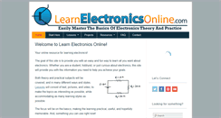 Desktop Screenshot of learnelectronicsonline.com