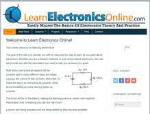 Tablet Screenshot of learnelectronicsonline.com